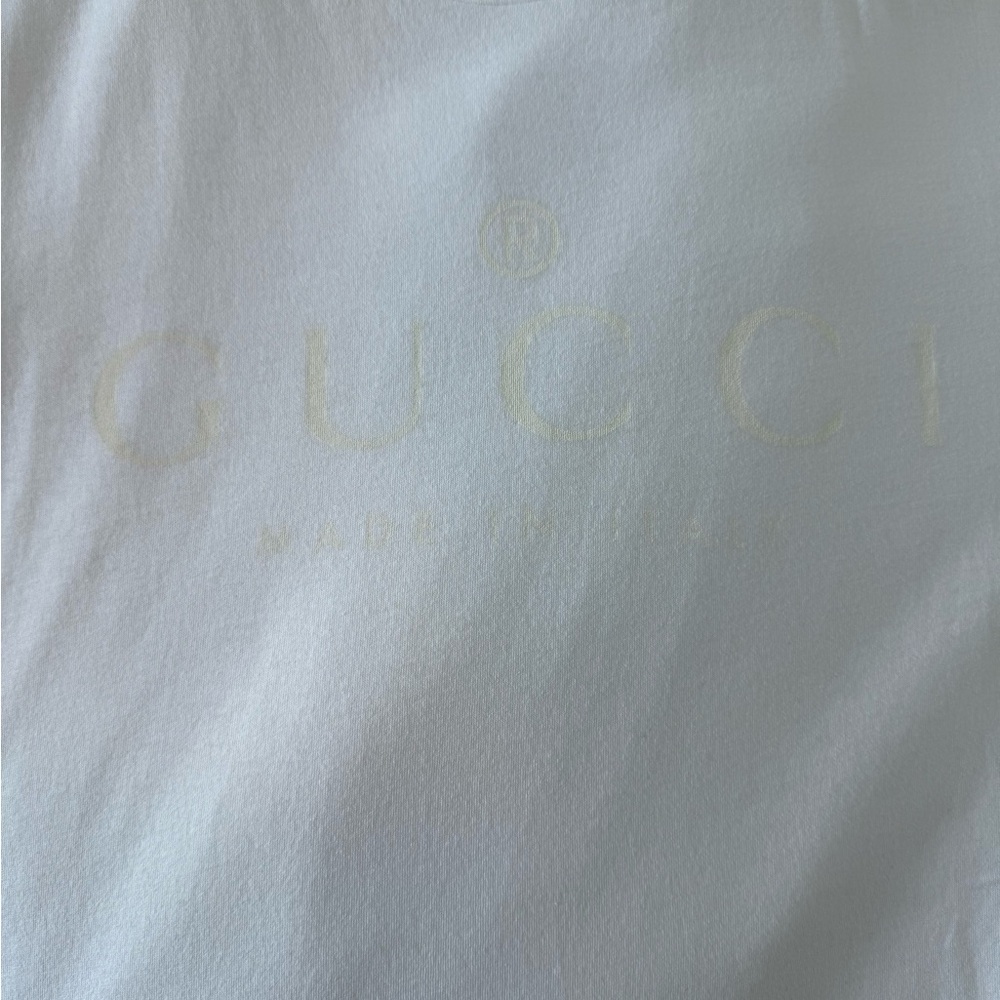 Gucci Subtle Logo White Tee